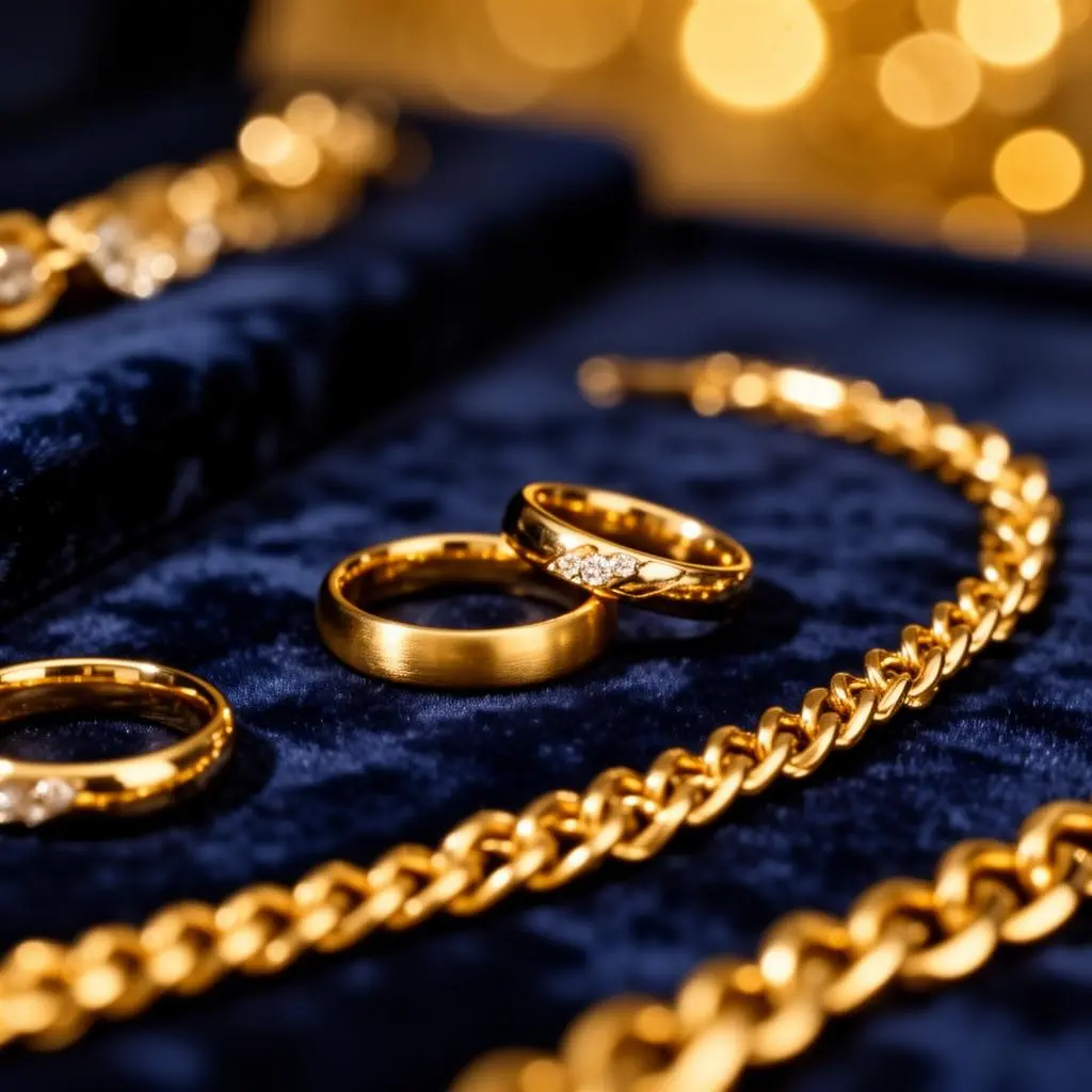 Gouden sieraden close-up